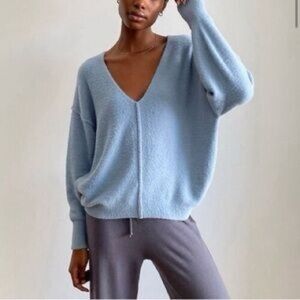 Aritzia Wilfred Blue Sweater